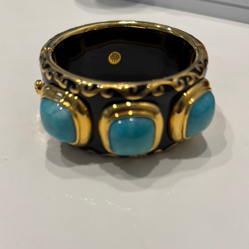 Elegant Gold and Blue Women's Bracelet